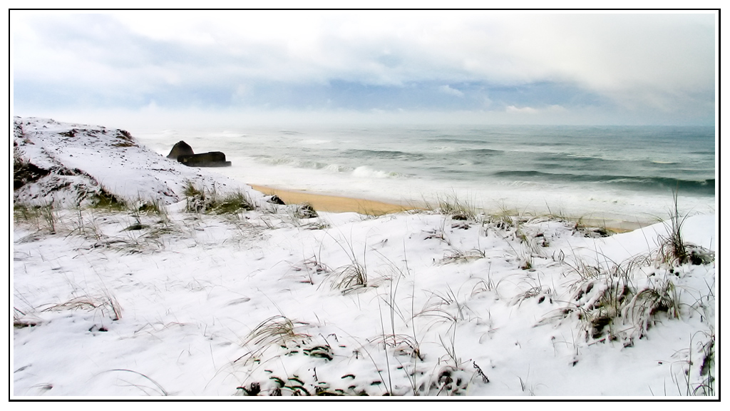 neige1.jpg - Plage de Capbreton sous la neige